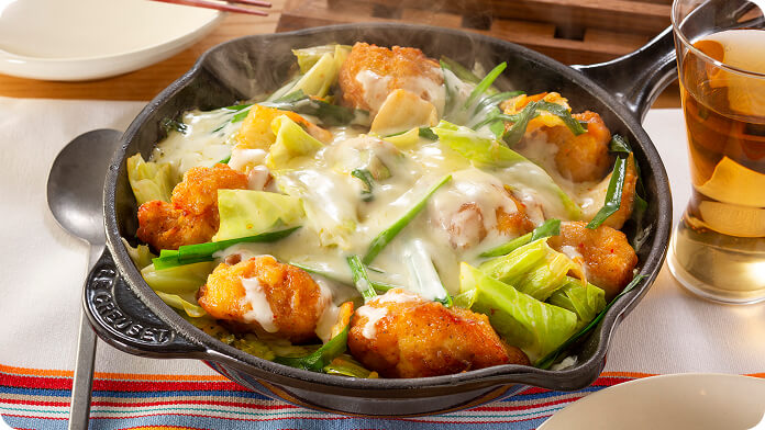 フライパンで簡単!甘辛チーズタッカルビ