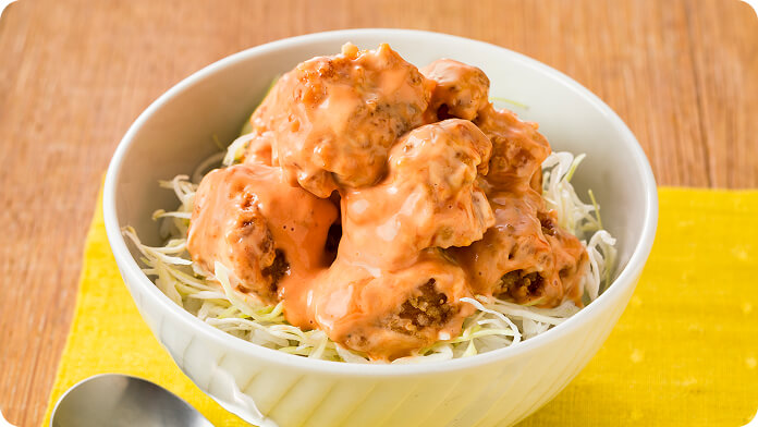 ケチャマヨから揚げ丼